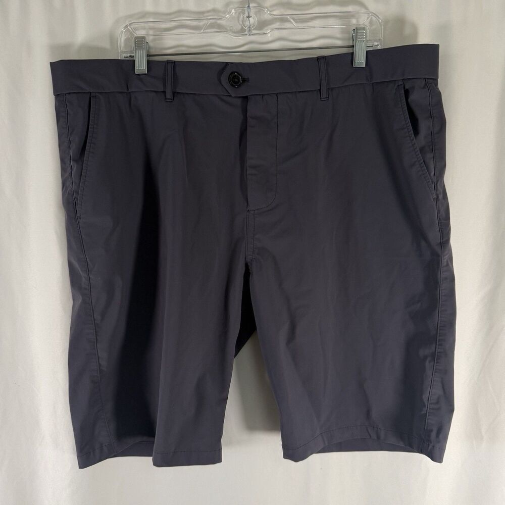 Greyson Tech Shorts Men's 40 Grey Slash Pockets Stretch 10" Inseam Golf